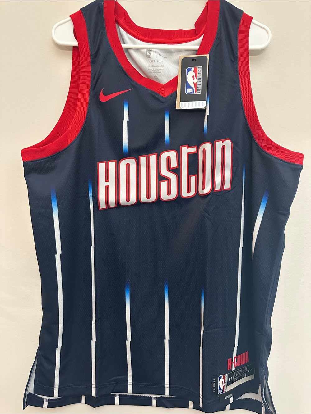 Nike Houston Basketball Jersey Navy Blue Red White